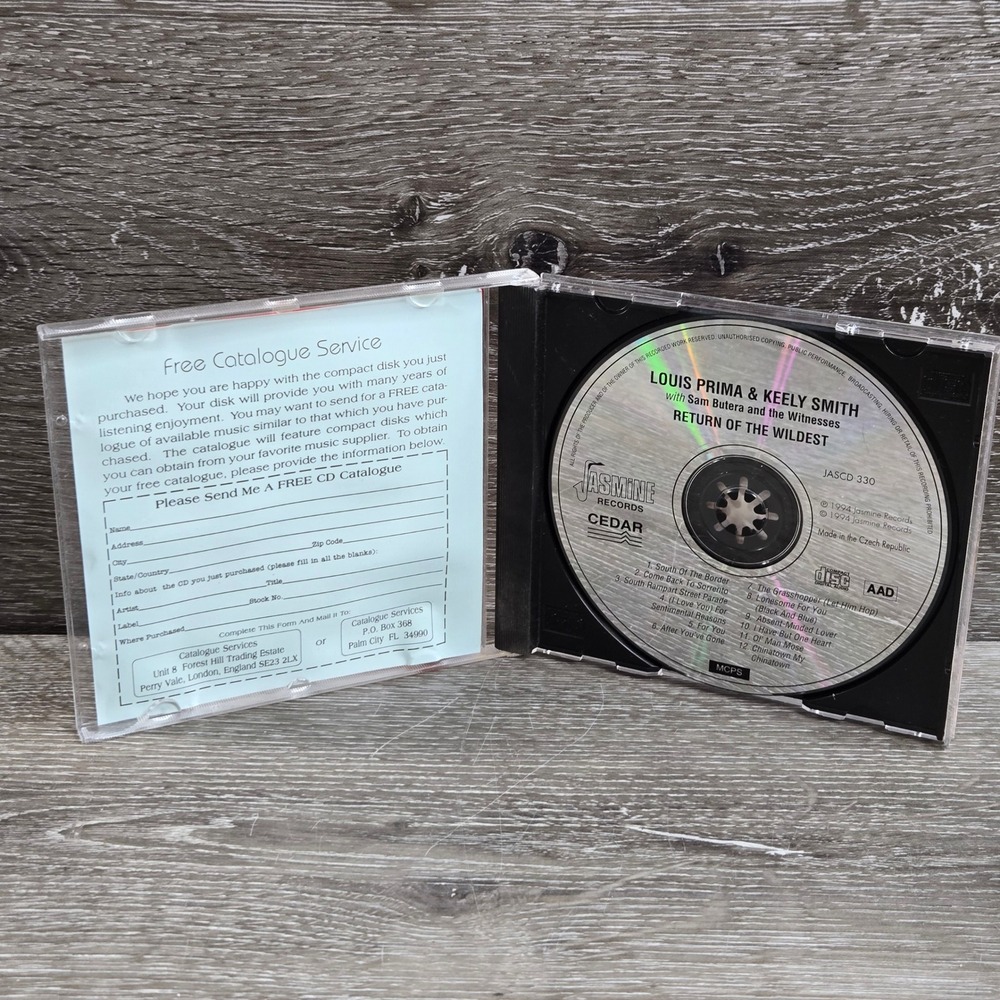 Return of the Wildest CD Louis Prima & Keely Smith w/ Sam Butera & The Witnesses - Picture 3 of 3